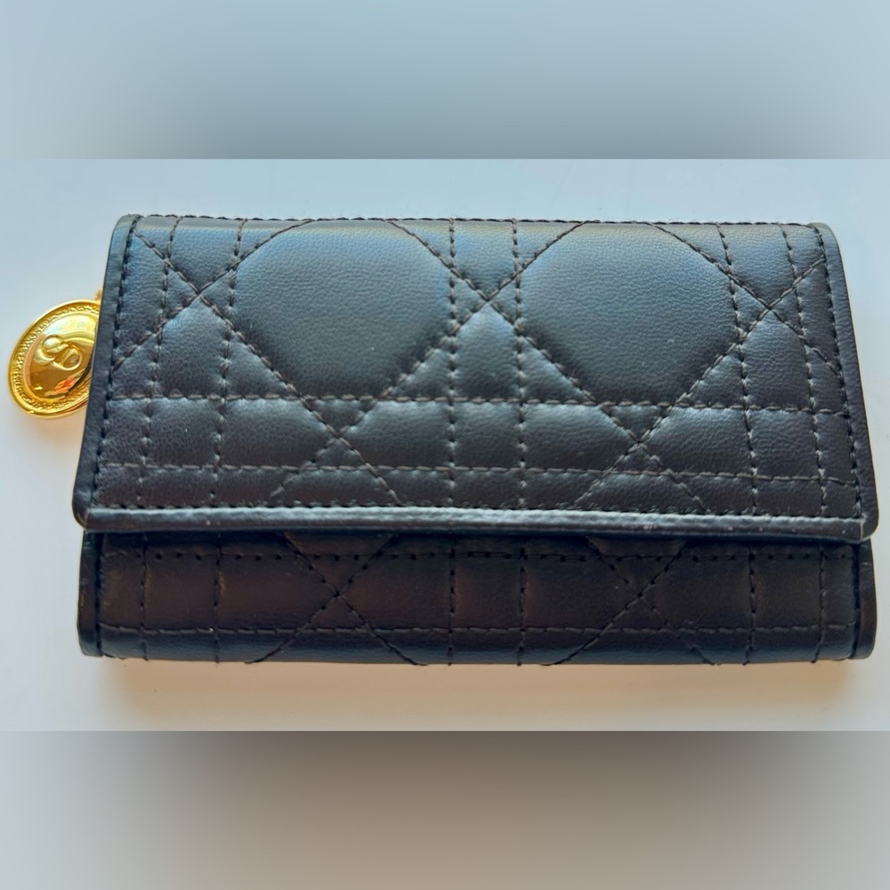 Brand New Never Used Christian Dior Quilted Brown Leather Key Case - Picture 4 of 6
